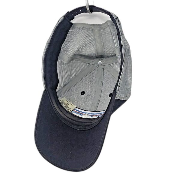 Patagonia Snap Back Trucker Hat Purple Mesh Cap VTG LOGO Patch Outdoors Hiking - Picture 6 of 9